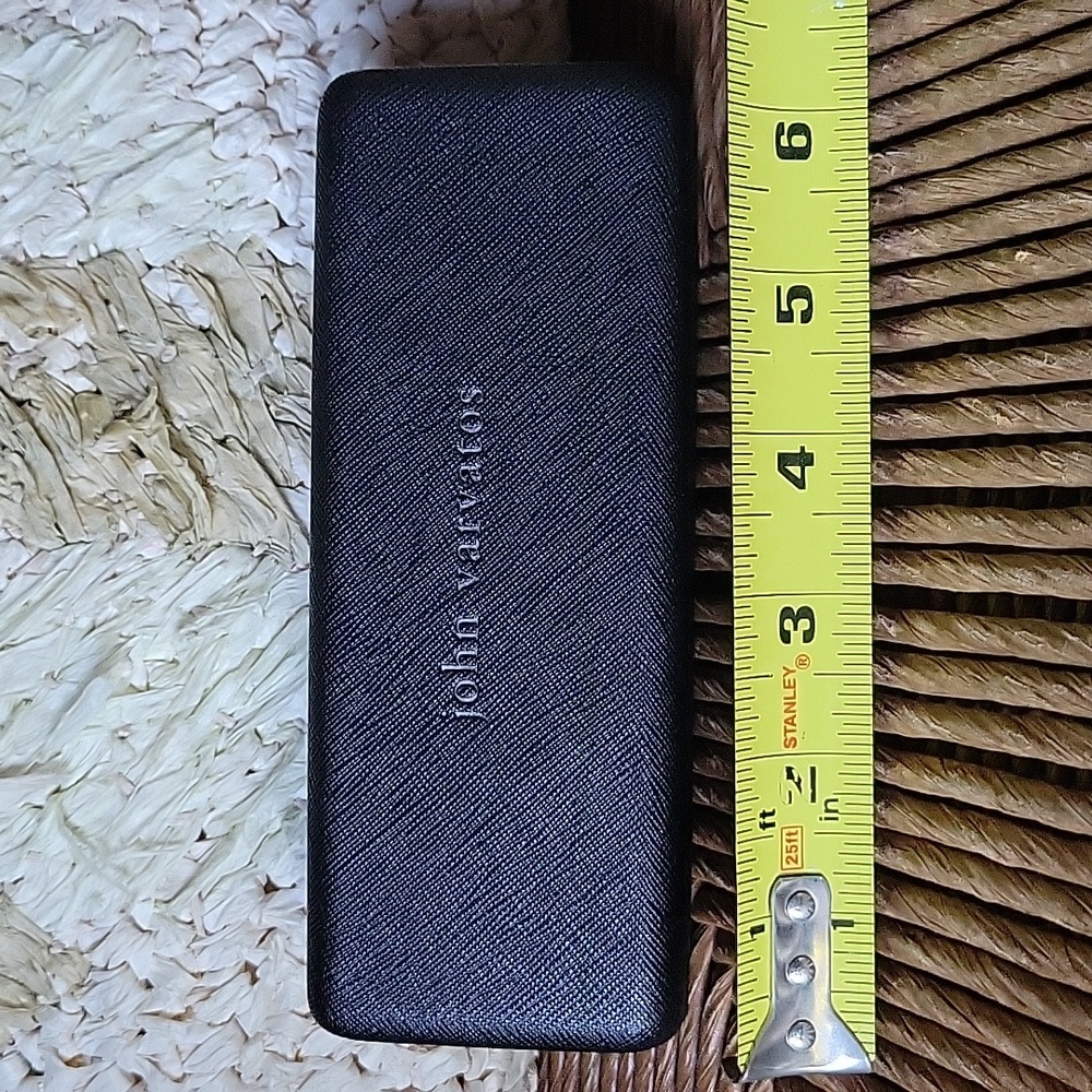 John Varvatos, black, hard eyeglass/sunglass case